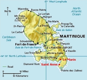 Map of Martinique